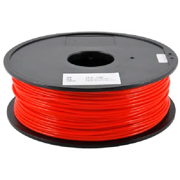 PLA rosso su bobina per stampanti 3D – 1 kg – 3 mm