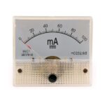 Amperometro analogico da pannello - 100 mA
