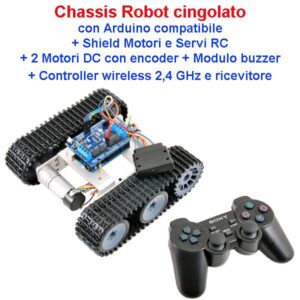 Chassis Robot con Elettronica+Cingoli e Motori