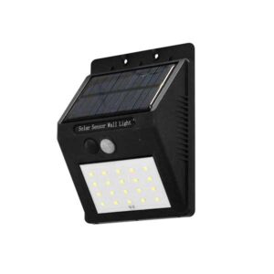 Lampada a LED solare con batteria interna, sensore crepuscolare e di movimento