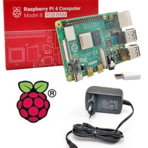 Raspberry Pi 4 - 4 GB con Alimentatore e adattatore type C