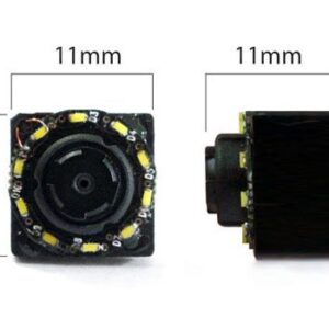 Micro Telecamera a colori con 10 LED bianchi - 11x11 mm