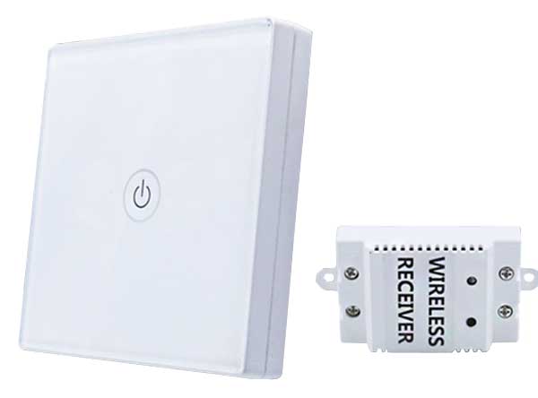 Interruttore touch wireless 433 MHz con ricevitore