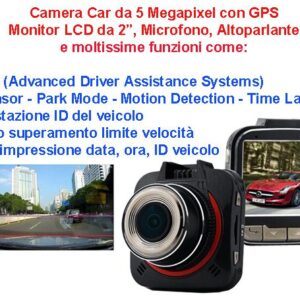 Camera Car 5 Megapixel con Monitor e GPS