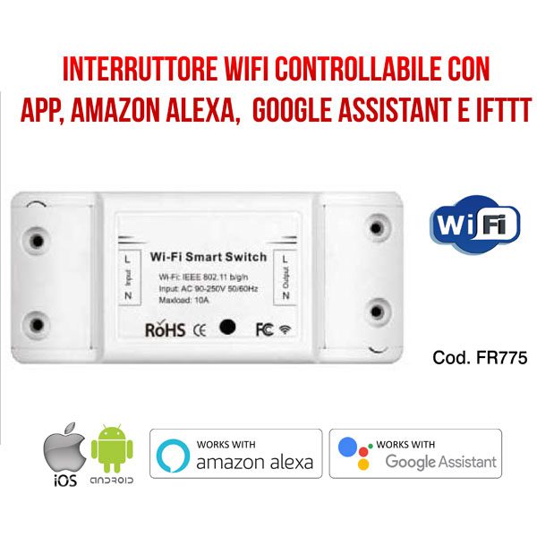 Interruttore Wi-Fi -  Alexa e Google Assistant
