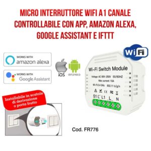 Interruttore Wi-Fi 1 canale - Amazon Alexa e Google Assistant