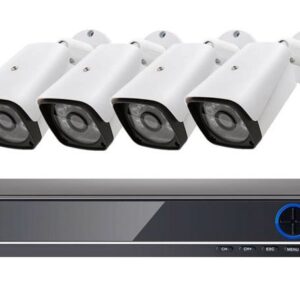 Set di videosorveglianza DVR + 4 telecamere + Cavi e Mouse