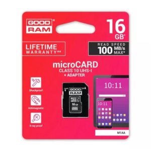 Micro SD card HC 16GB classe 10 + adattatore