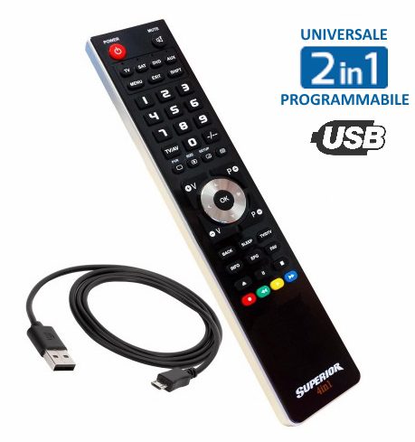 Telecomando universale programmabile USB 2 in 1