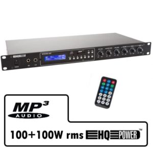 Amplificatore 2x100 watt con lettore MP3, Radio FM