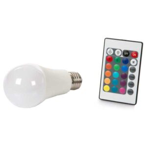 Lampada LED 10 watt RGB+bianco caldo e telecomando