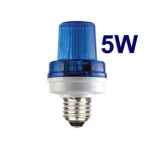 Mini lampada strobo blu con attacco E27 - 5W