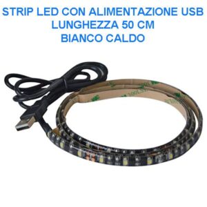 USB Strip 30 LED luce calda - 180 lumen
