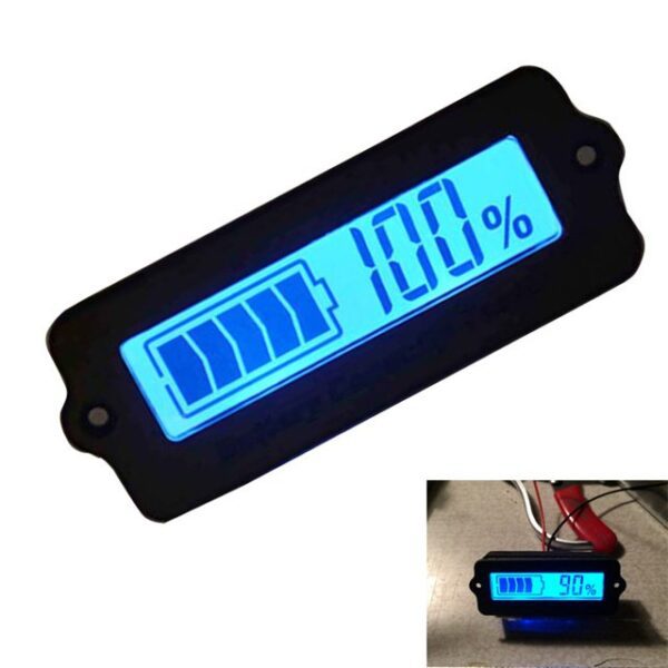 Tester con display LCD per batterie - Blu