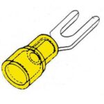 Confezione 10 pz connettore forcella giallo 5,3 mm