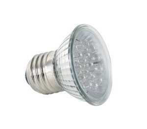LAMPADA 230 VAC - ATTACCO E27 - 18 LED BIANCHI