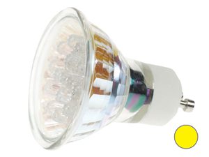 LAMPADA A LED GIALLI - ATTACCO GU10 - 230 Vac
