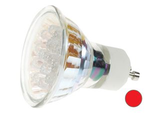 LAMPADA A LED ROSSI - ATTACCO GU10 - 230 Vac