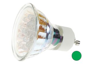 LAMPADA A LED VERDI - ATTACCO GU10 - 230 Vac