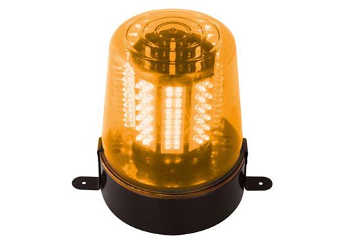 Lampeggiante rotante arancione con 108 LED - 12 Volt
