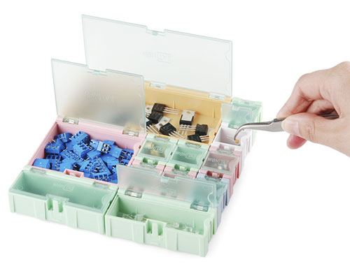 10 Box modulari plastici piccoli