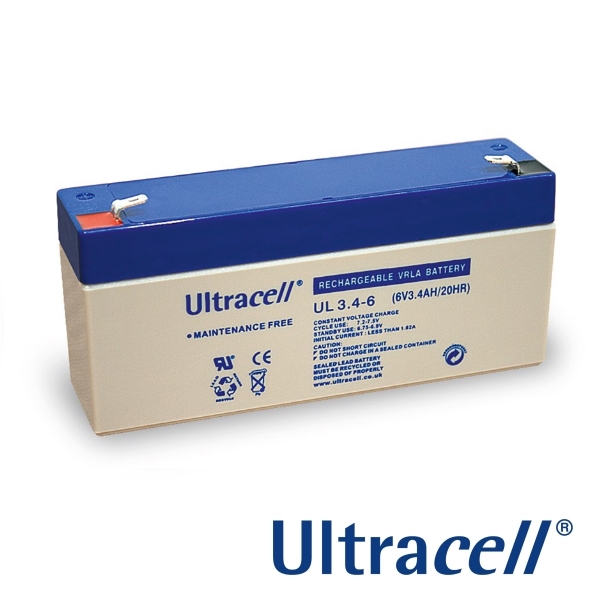 Batteria ricaricabile ULTRACELL 6 V - 3,4 Ah