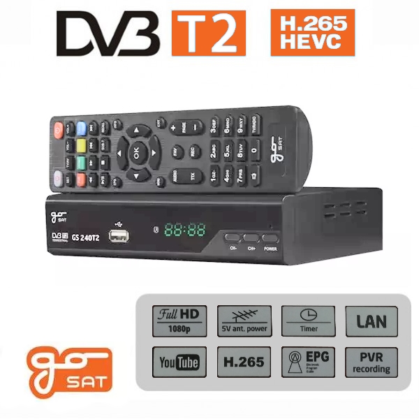Ricevitore TV digitale terrestre DVB-T2 - H265 - Italiano