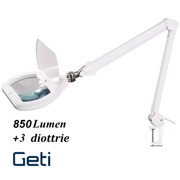 Lampada LED professionale con lente d'ingrandimento 3 diottrie - 850 lumen