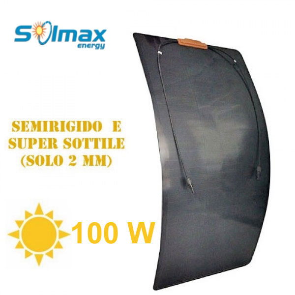 Pannello solare monocristallino semirigido 12V - 100 W