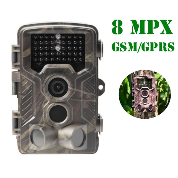 Telecamera mimetica 8MPX con GSM, PIR e LED IR