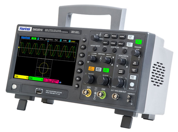 Oscilloscopio da Laboratorio 2 Canali 100 MHz + Generatore forme d'onda