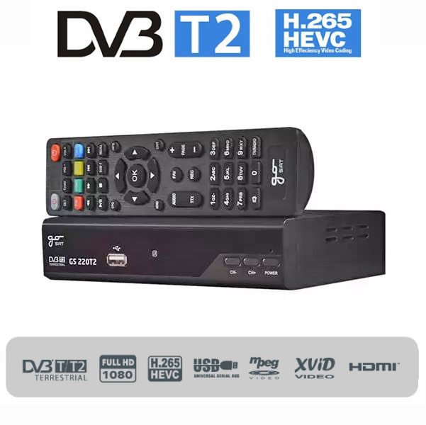 Ricevitore TV digitale terrestre DVB-T2 - H265