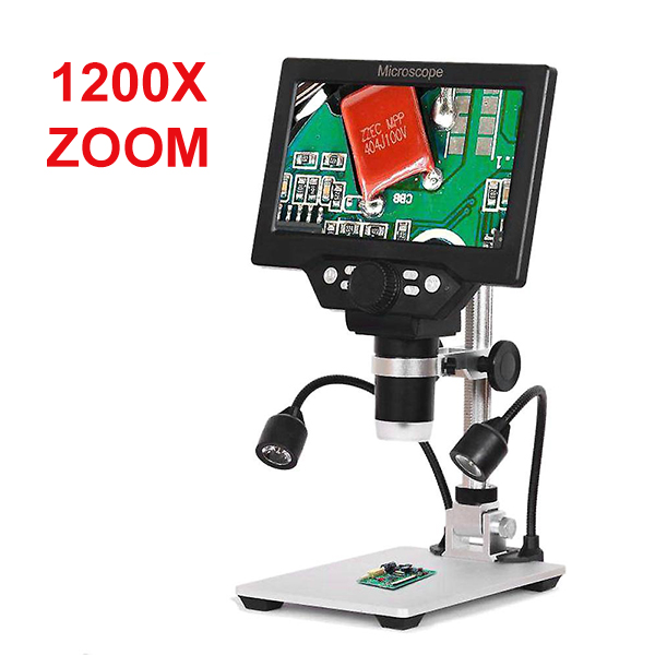 Microscopio digitale 1-1200X con monitor LCD a colori da 7