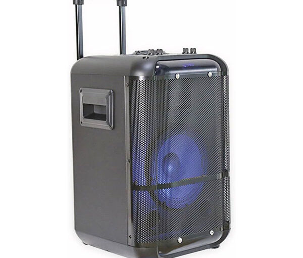 Trolley Speaker Bluetooth 8" con Luci LED e Connessione Multipiattaforma