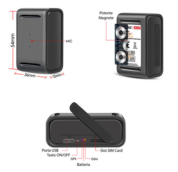 FR864 - Localizzatore 2G GPS/GPRS/GSM