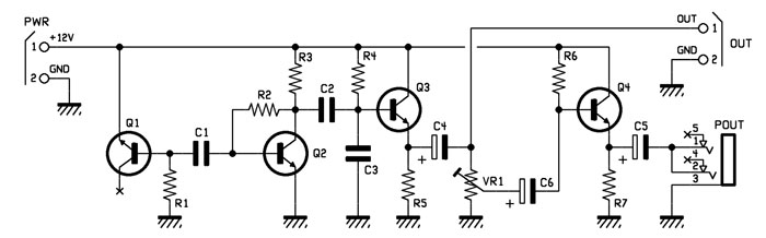 FK021 - Generatore di rumore bianco in KIT - Schema elettrico