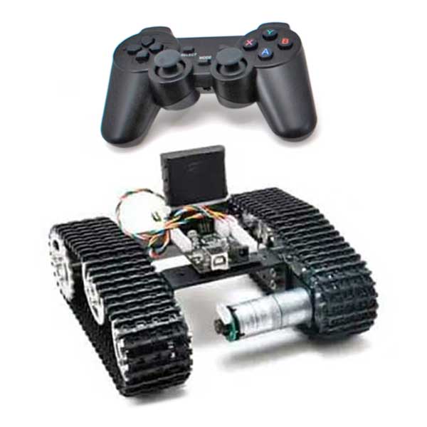 Robot Cingolato con Elettronica Arduino Compatibile, Motori DC e Controller Wireless