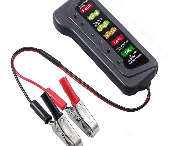 Tester digitale 12V per batteria e alternatore Auto/Moto - 6 LED