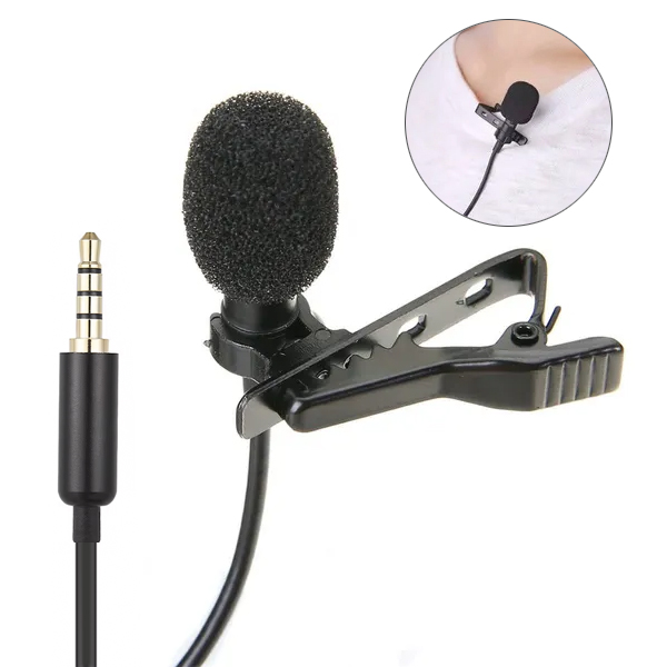 Microfono Jack da 3,5mm, Cavo Schermato e Clip Staccabile