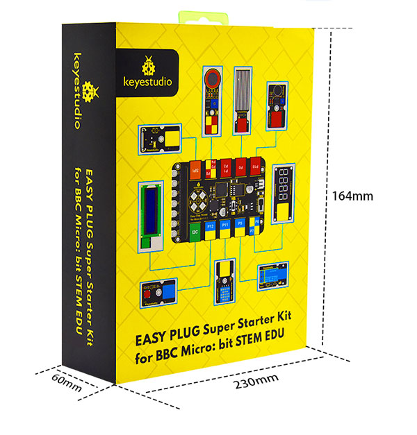 Kit completo Keyestudio EASY PLUG con micro:bit e sensori per STEM e coding