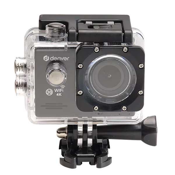 Action Camera 4K Wi-Fi con display LCD e custodia impermeabile