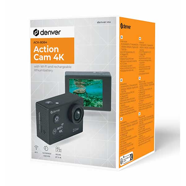 Xilecam Action Cam 4K/30FPS – Subacquea 30m, WiFi, 170°, 2 Batterie 1350mAh, Kit Accessori Per Sport Estremi
