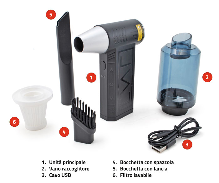 High-speed portable blower and vacuum cleaner with brushless motor and 4000 mAh battery